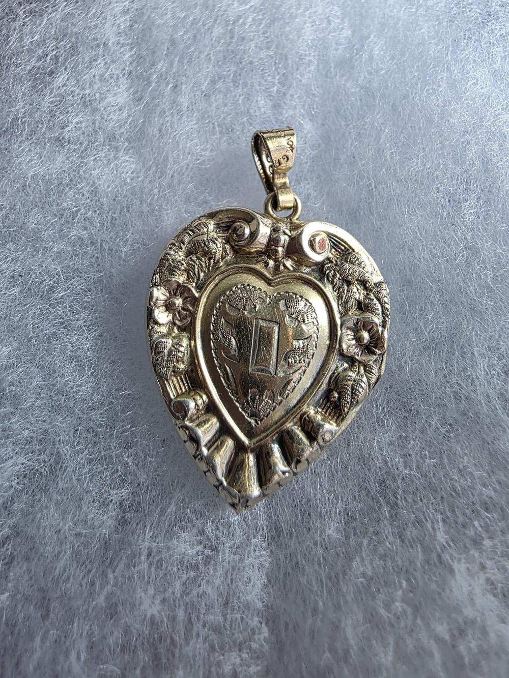 Exquisite Heirloom 14K Gold Overlay Krementz Chain & Ornate Victorian Repoussé H - Picture 9 of 9